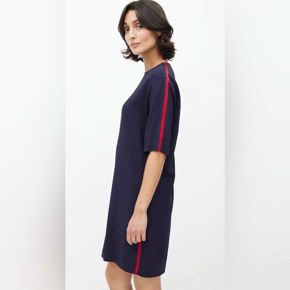 Gucci Navy & Red Stripe Shift Dress | Medium